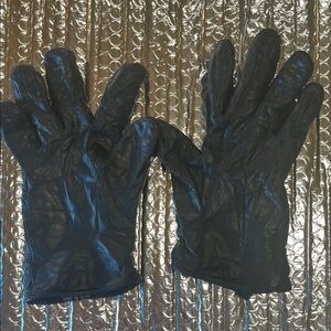 Black Leather Gloves